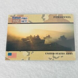 1991 Pro Set Desert Storm Trading Card 119 United States Army Personnel General